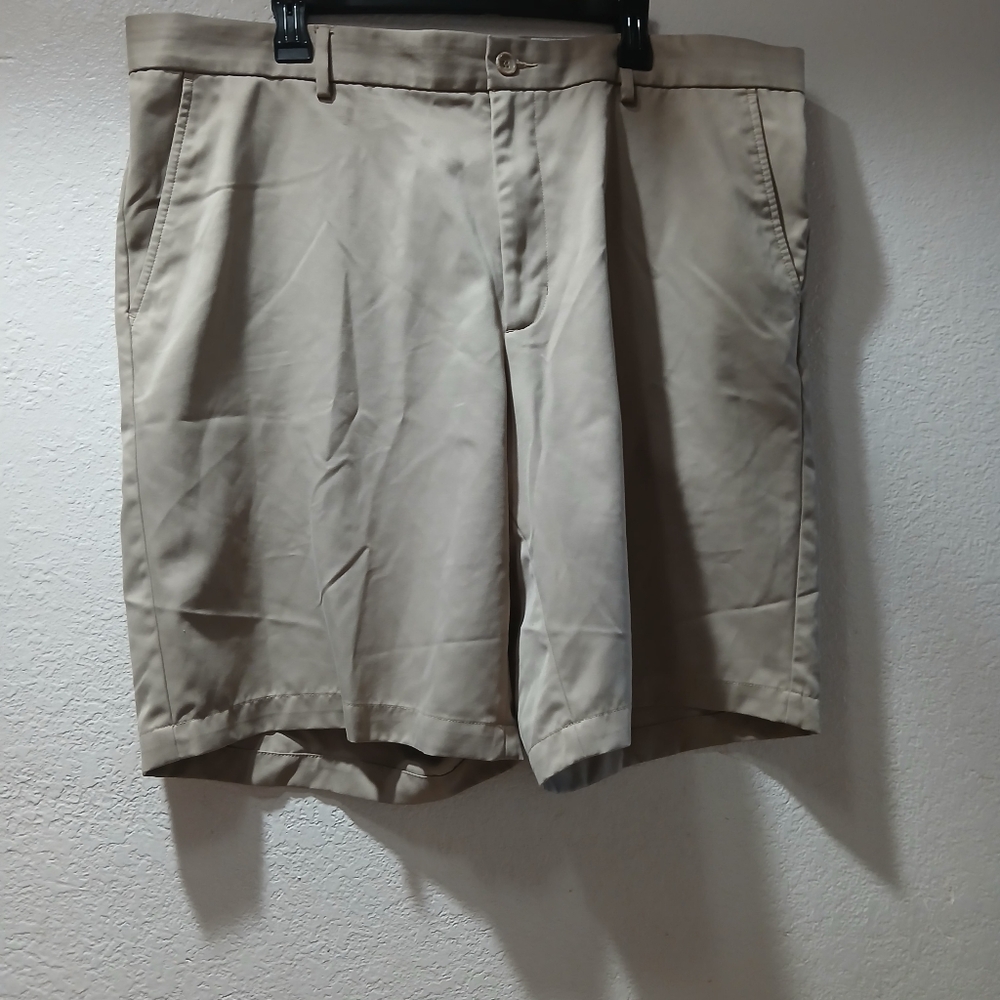 Greg Norman Collection Men’s Flat Front Khaki Shorts